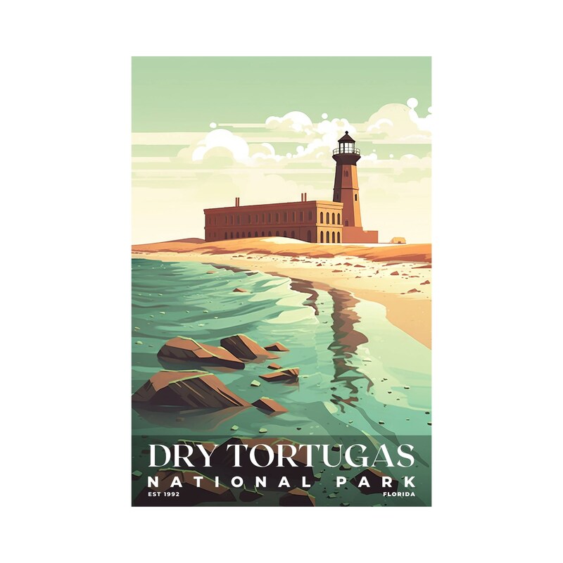Dry Tortugas National Park Poster, Travel Art, Office Poster, Home Decor | S3